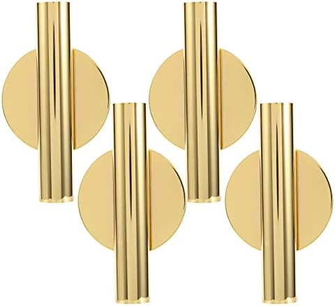 4PCS Gold Wall-Mounted Flower Tube Metal Vase Decoration Stand