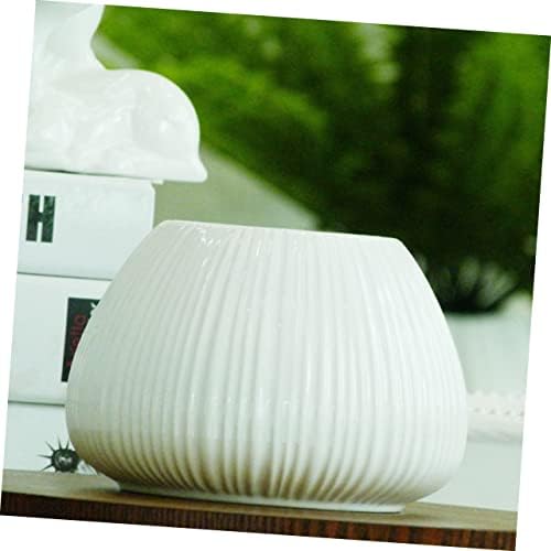 Balacoo White Ceramic Vase 1PC Small Flower Pot Decorative Container
