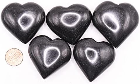Black Onyx Heart Gemstone Crystal Mineral Specimen