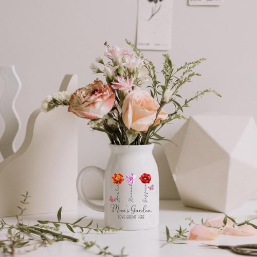 Ceramic Flower Vase Moms Garden Meaningful Gift