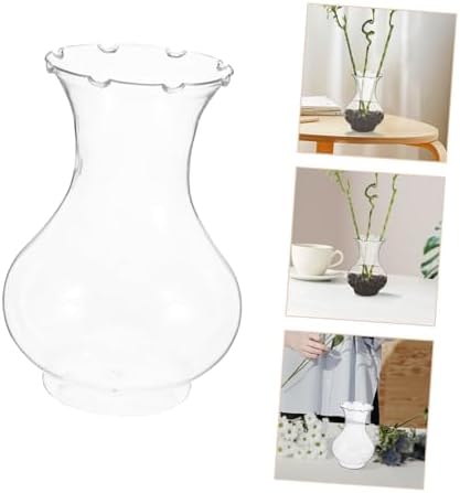 4pcs Clear Plastic Centerpiece Flower Vases with Nonslip Base and Robust Design