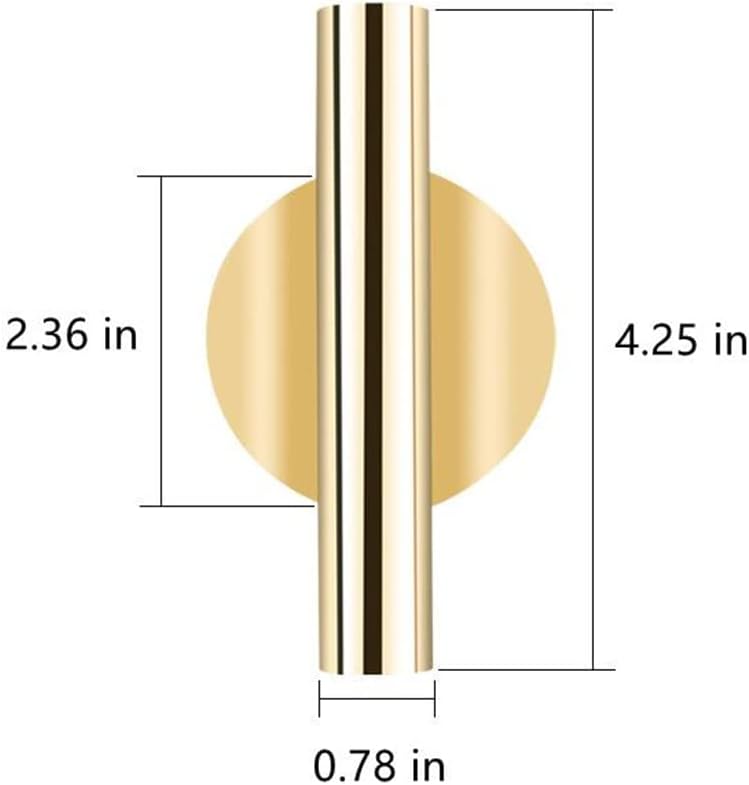 Gold Wall Decor Plant Vase Metal Tube Holder