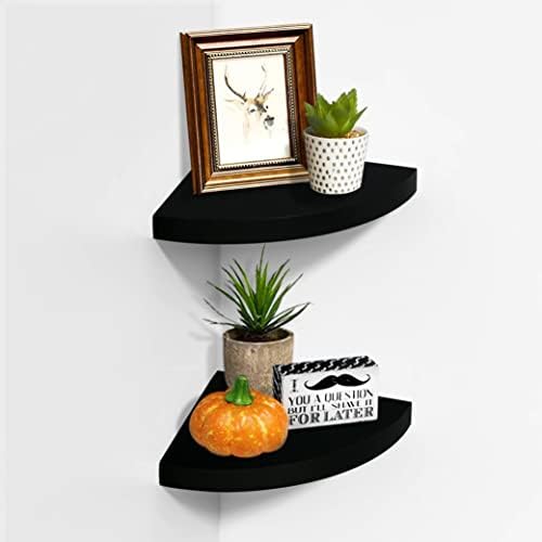 AHDECOR Black Corner Shelves Set of 2