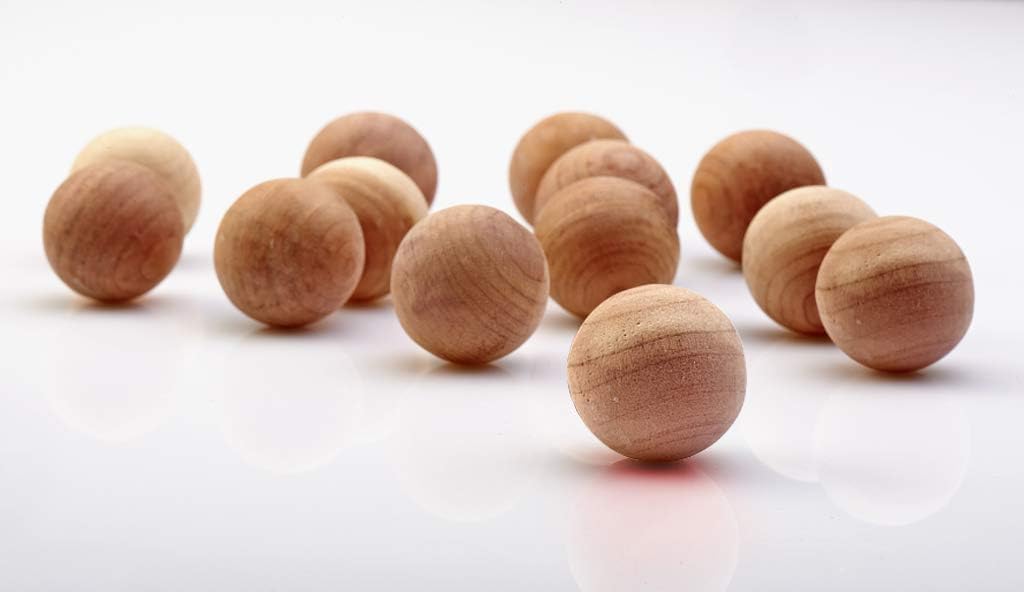 120 Pcs Red Cedar Balls with Satin Bags