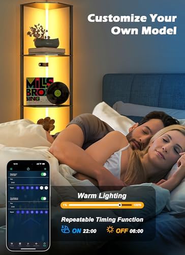 Smart Corner Shelf with RGB Light and App Control