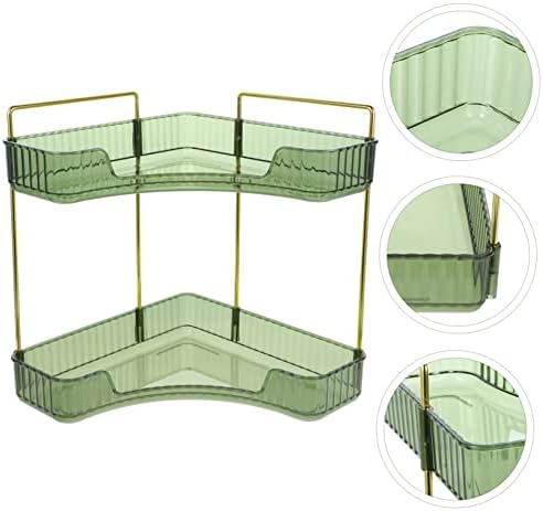 Transparent Two Corner Shelf Organizer for Bathroom and Kitchen
