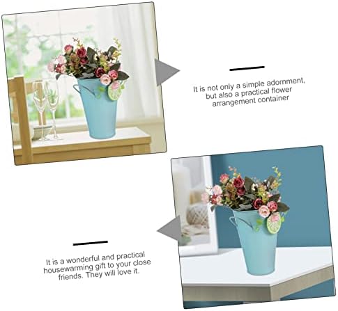Rural Style Iron Flower Pot Bucket for Home Decor