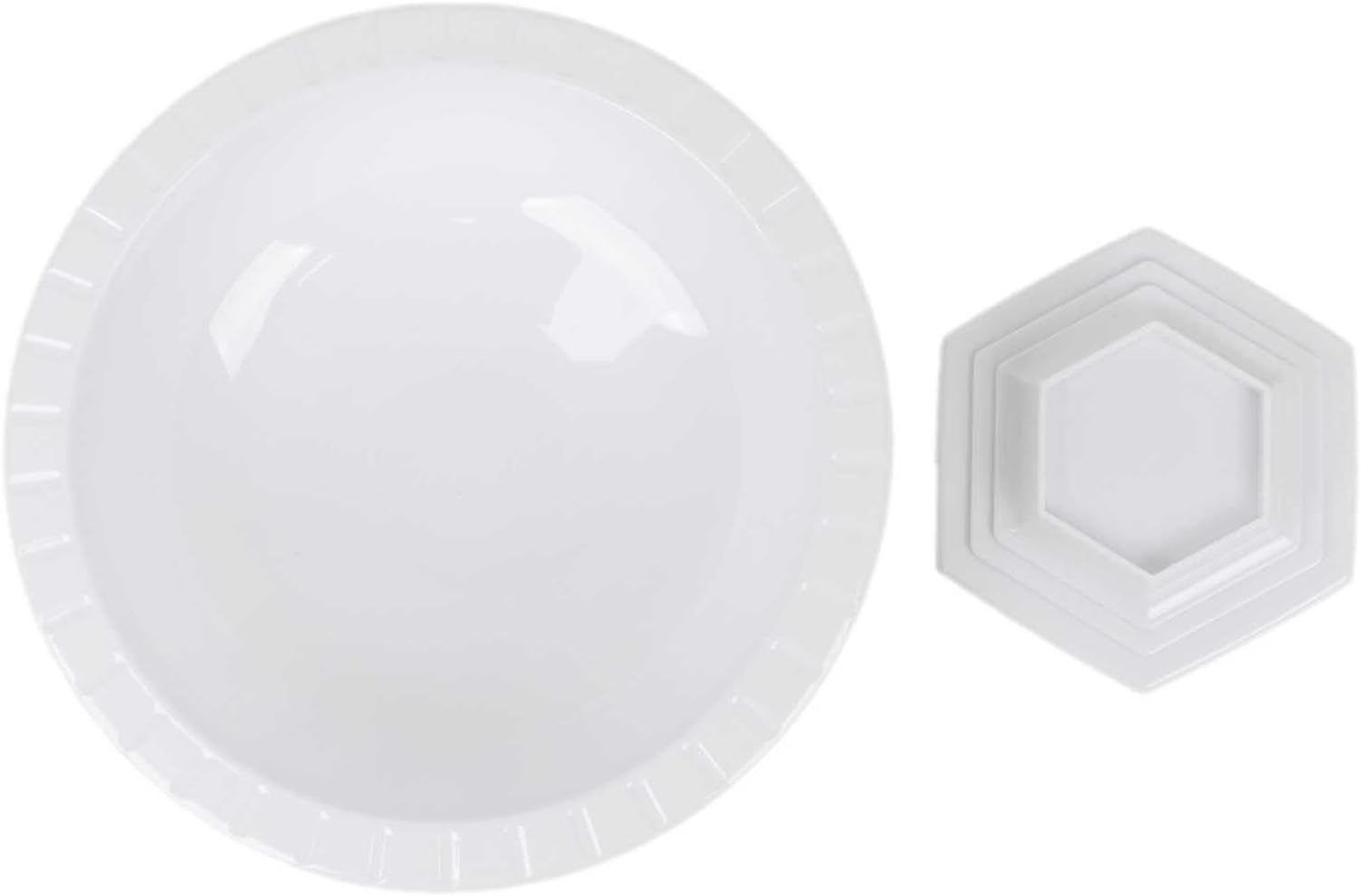 Efavormart 3 Pack White Roman Style Footed Compote Bowls