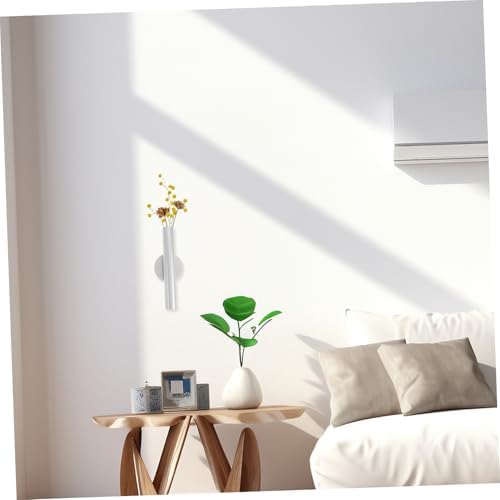 Zerodeko Wall-Mounted Metal Flower Vase Holder No Drilling Required