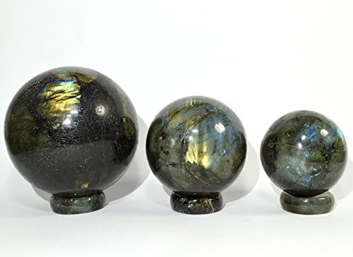 HQRP Labradorite Stand for Sphere Egg Polished Worry Stone