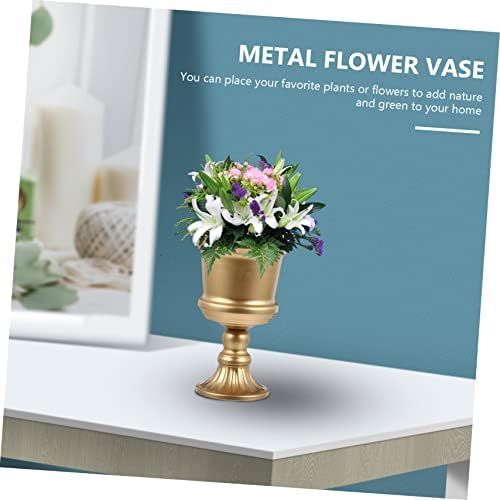 VOSAREA Metal Flower Vase for Wedding and Home Decor
