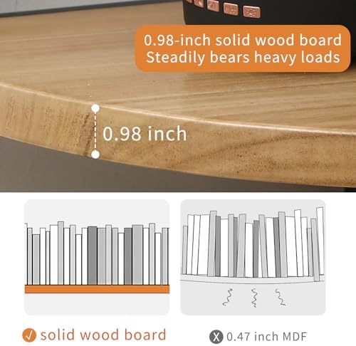 5 Tier Corner Bookshelf Industrial Style Solid Wood Bookcase