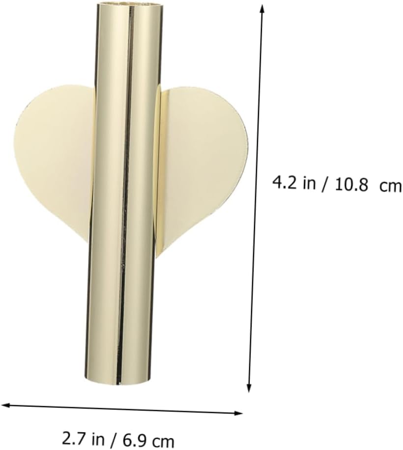 4pcs Heart-Shaped Wall Vases for Dried Flowers Decor