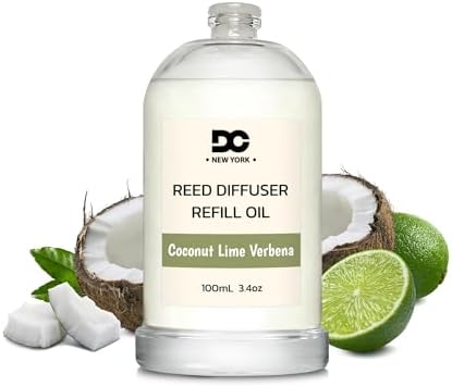 Daniellas Candles Coconut Lime Verbena Reed Diffuser Refill Oil