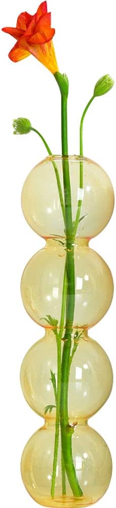 WAYUTO Clear Glass Bubble Vase Modern Home Decor