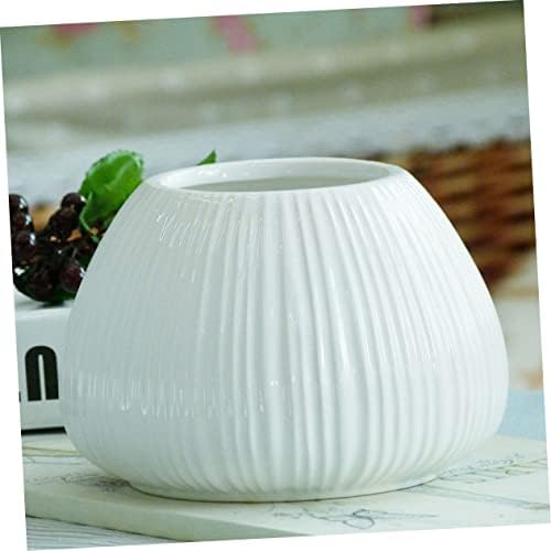 YARNOW Vertical Striped Ceramic Flower Vase for Home Decor