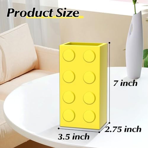 Lego Flower Vase - Yellow for Display and Decoration