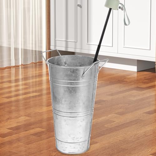 Rustic Vintage Iron Bucket Flower Vase