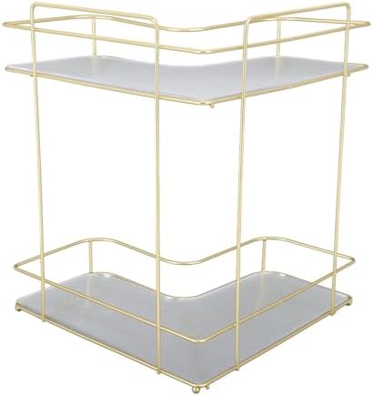 Corner Bathroom Organizer with Acrylic and Iron Construction