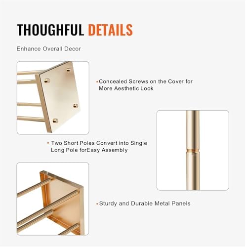 Gold Metal Column Wedding Flower Stand 80cm 2pcs