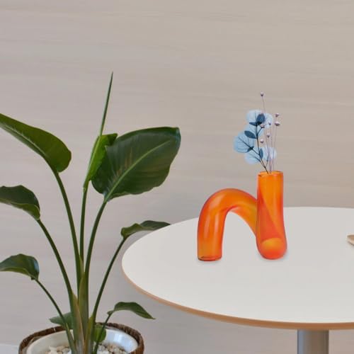 Amosfun Glass Vase for Modern Home Decor