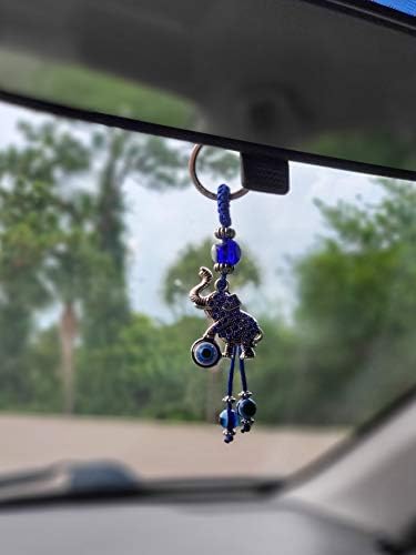 LUCKBOOSTIUM Evil Eye Elephant Keychain