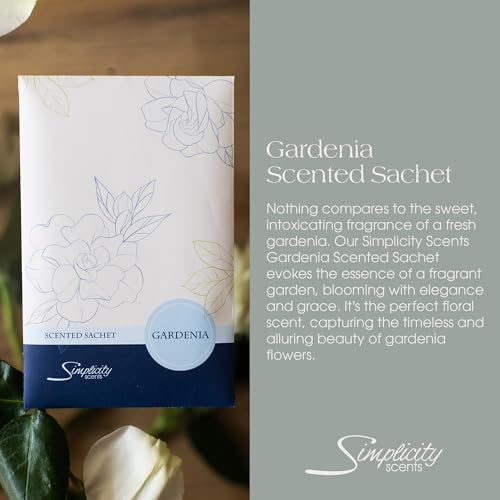 Gardenia Scented Sachets Pack of 6 - Home Fragrance