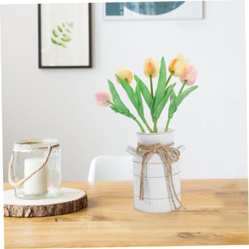 PRETYZOOM Vintage Iron Flower Vase with Handle