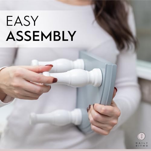DAILY RITMO 2-Pack Grey White Corner Wood Shelf