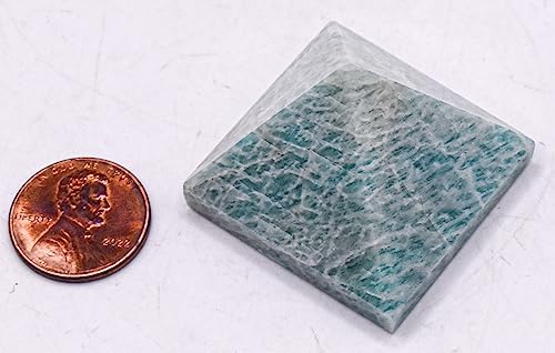 34mm Amazonite Pyramid 190ct Natural Gemstone Decor