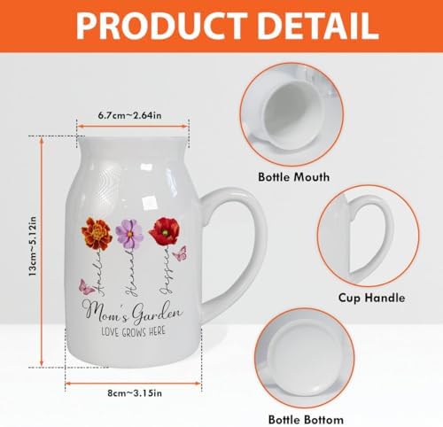 Ceramic Flower Vase Moms Garden Meaningful Gift