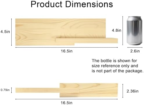 Modern Reversible Floating Shelves in Pine