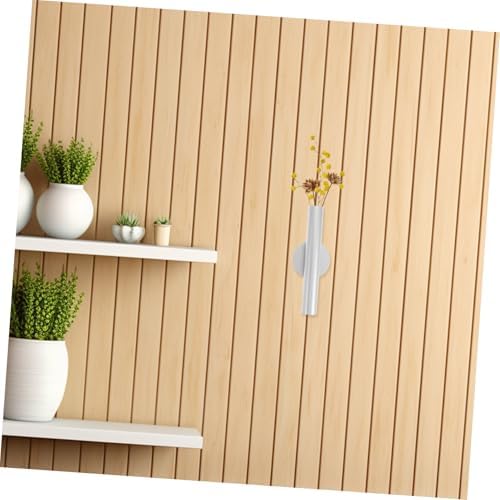 Zerodeko Wall-Mounted Metal Flower Vase Holder No Drilling Required
