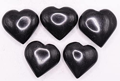 Black Onyx Heart Gemstone Crystal Mineral Specimen
