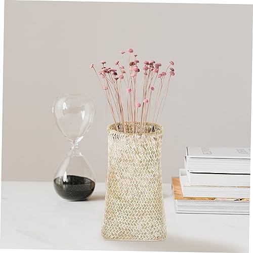POPETPOP Seagrass Woven Vase for Dried Flowers