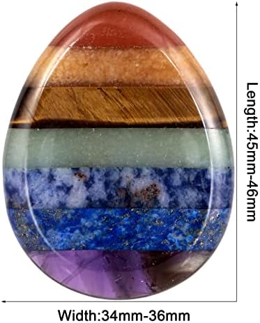 Rockcloud Worry Stone Water Drop Shape Mixed Stones Pack of 2