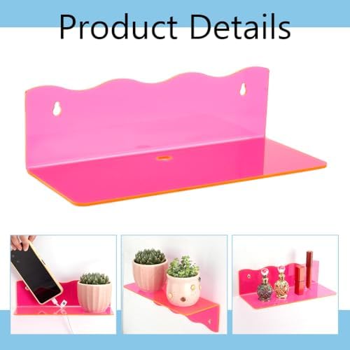 Pink Floating Shelves 4 Sets Wall Mounted Display