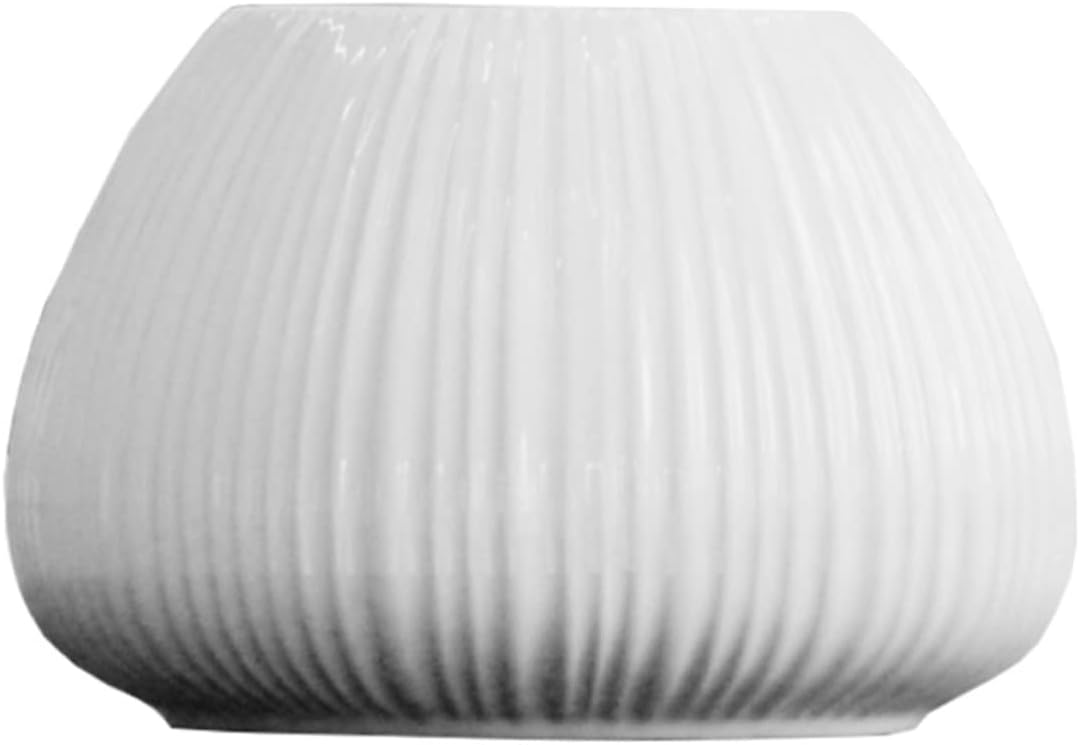 Vertical Striped Ceramic Flower Vase for Tabletop Decor