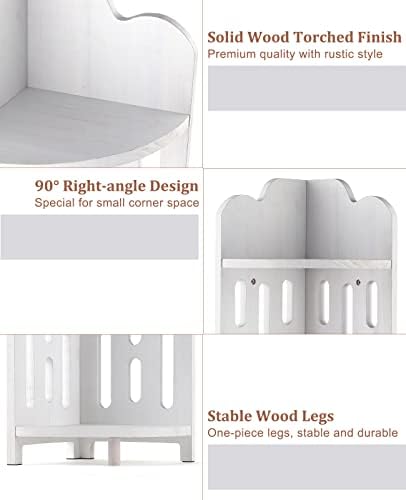 Meangood 3 Tier Bathroom Corner Shelf Stand