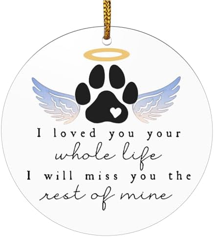 Pet Memorial Angel Wings Acrylic Ornament