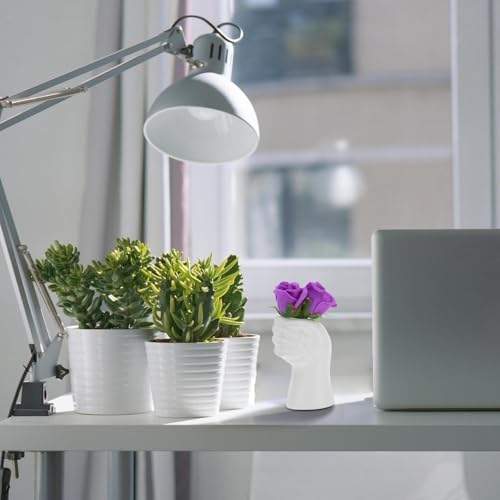 Merryhapy 2pcs Arm Vase White Modern Decor