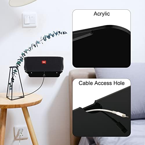 TXEsign Acrylic Floating Shelves 2 Pack Black