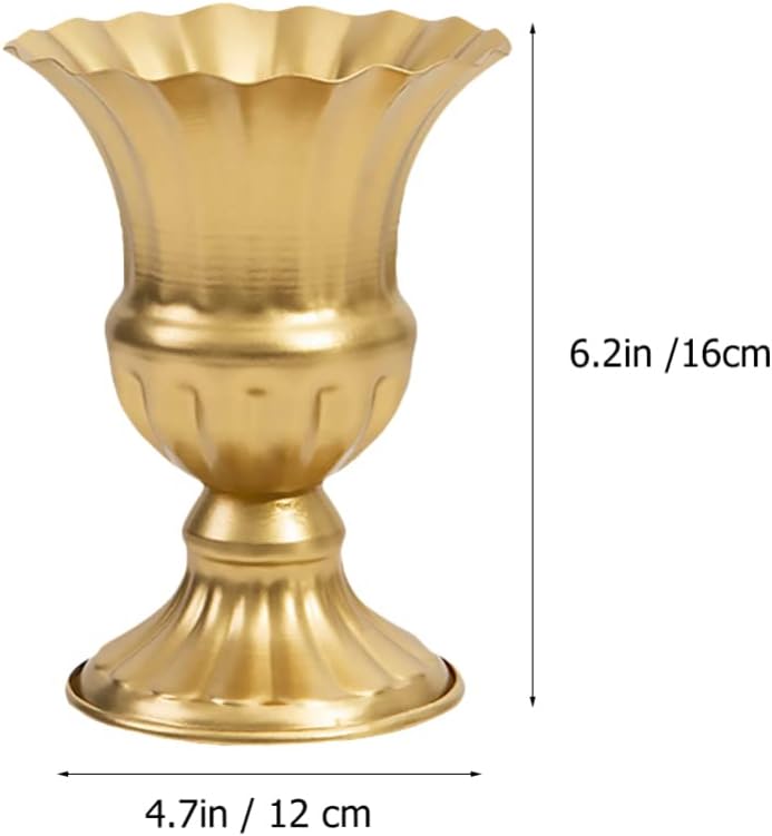 BESTOYARD Vintage Golden Wrought Iron Flowerpot