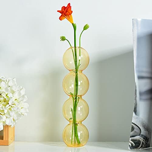 WAYUTO Clear Glass Bubble Vase Modern Home Decor