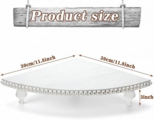 Amyhill Farmhouse Corner Shelf with Detachable Legs
