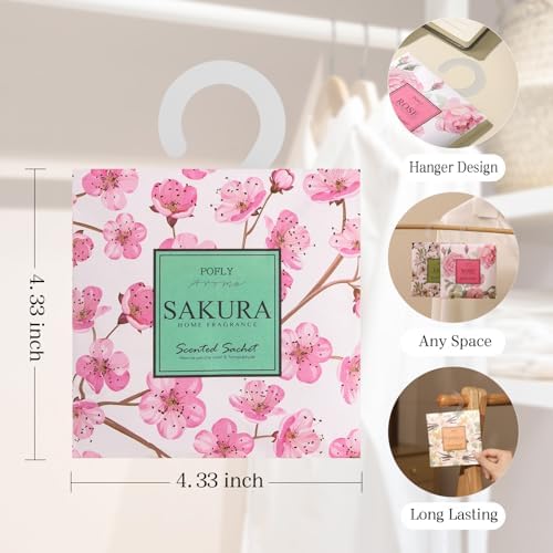 12 Pack Sakura Scented Air Freshener Sachets for Drawer and Closet