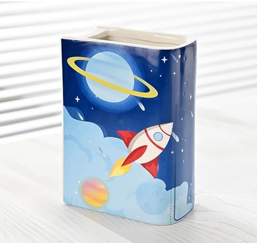 Ceramic Book Shaped Vase for Book Lovers Decor Gift
