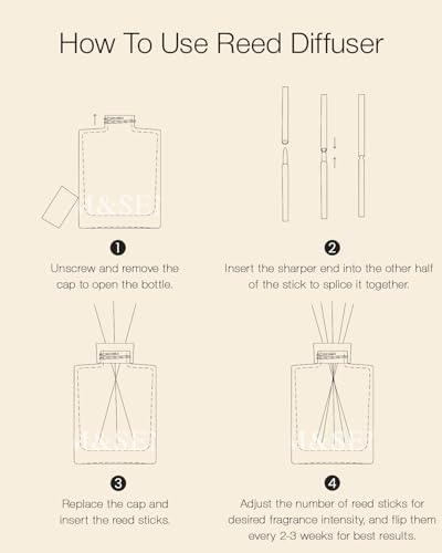MSENSE Sandalwood Vanilla Reed Diffuser Set