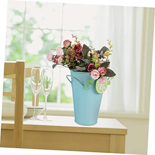 Rural Style Iron Flower Pot Bucket for Home Decor