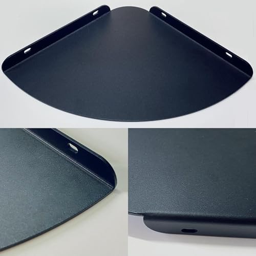 Small Wall Mounted Floating Corner Shelves Metal Black 7 Inch